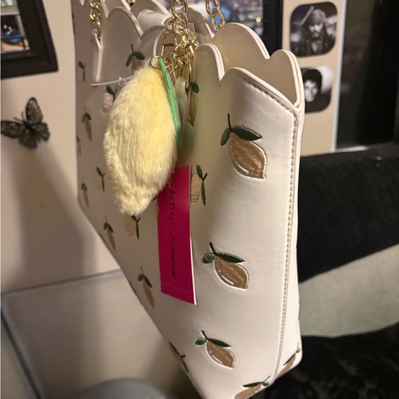 Betsey Johnson Cream Tote with Lemon Design - Picture 3 of 6